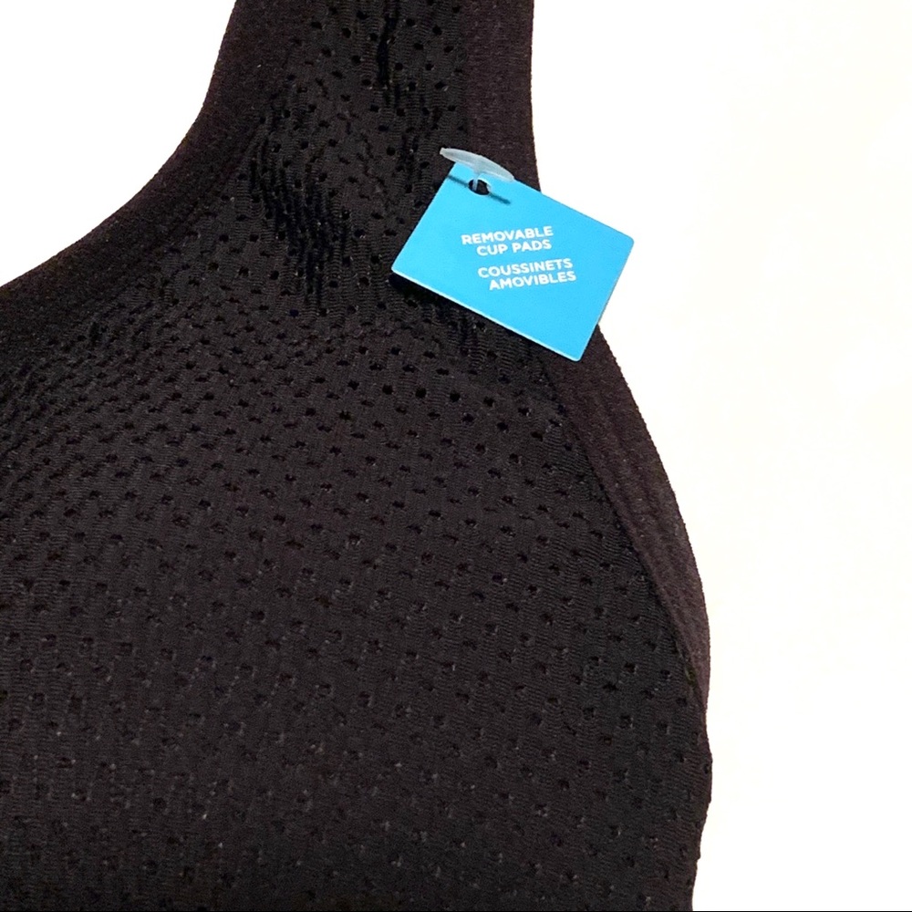 Black Racerback Sports Bra - Picture 3 of 10